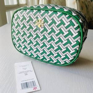 Tory Burch Emerald Green TZAG Cosmetic Pouch
